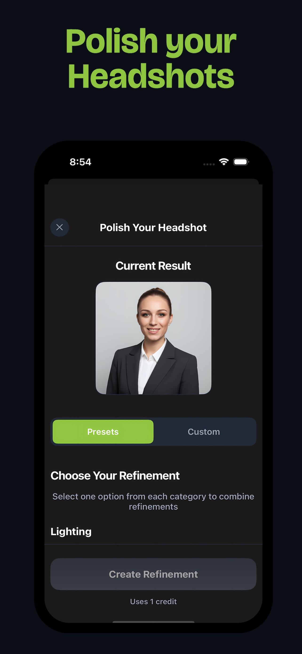 Polish your headshots
